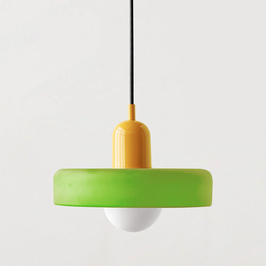 Hængelampe i Farvet Glas Moderne Design 14