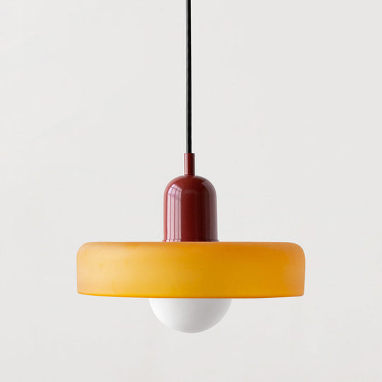 Hængelampe i Farvet Glas Moderne Design 19