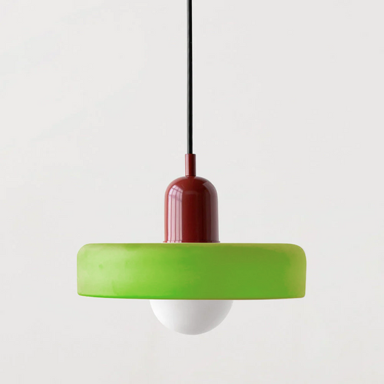 Hængelampe i Farvet Glas Moderne Design 27