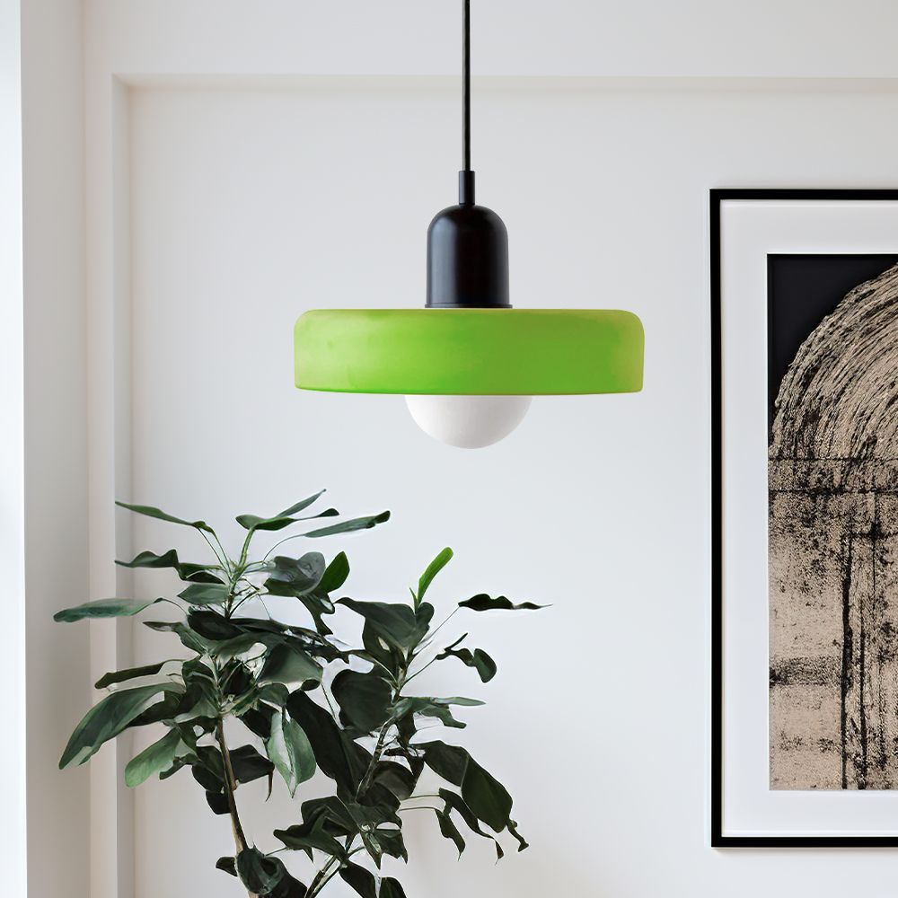 Hængelampe i Farvet Glas Moderne Design 28