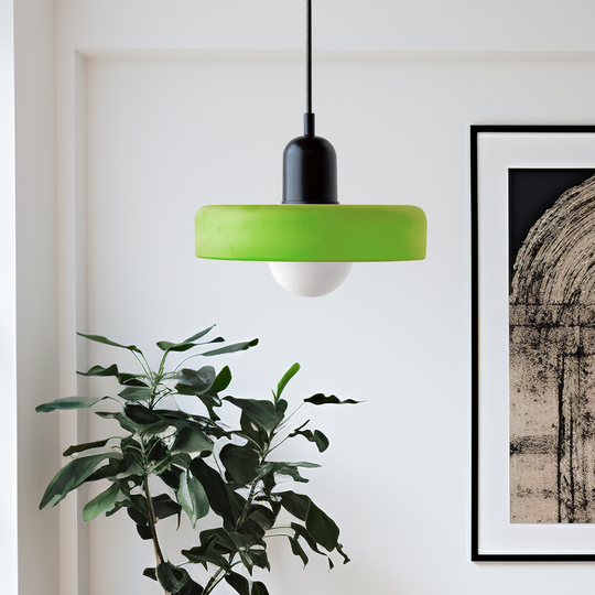 Hængelampe i Farvet Glas Moderne Design 28