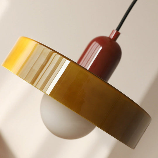 Hængelampe i Farvet Glas Moderne Design 3