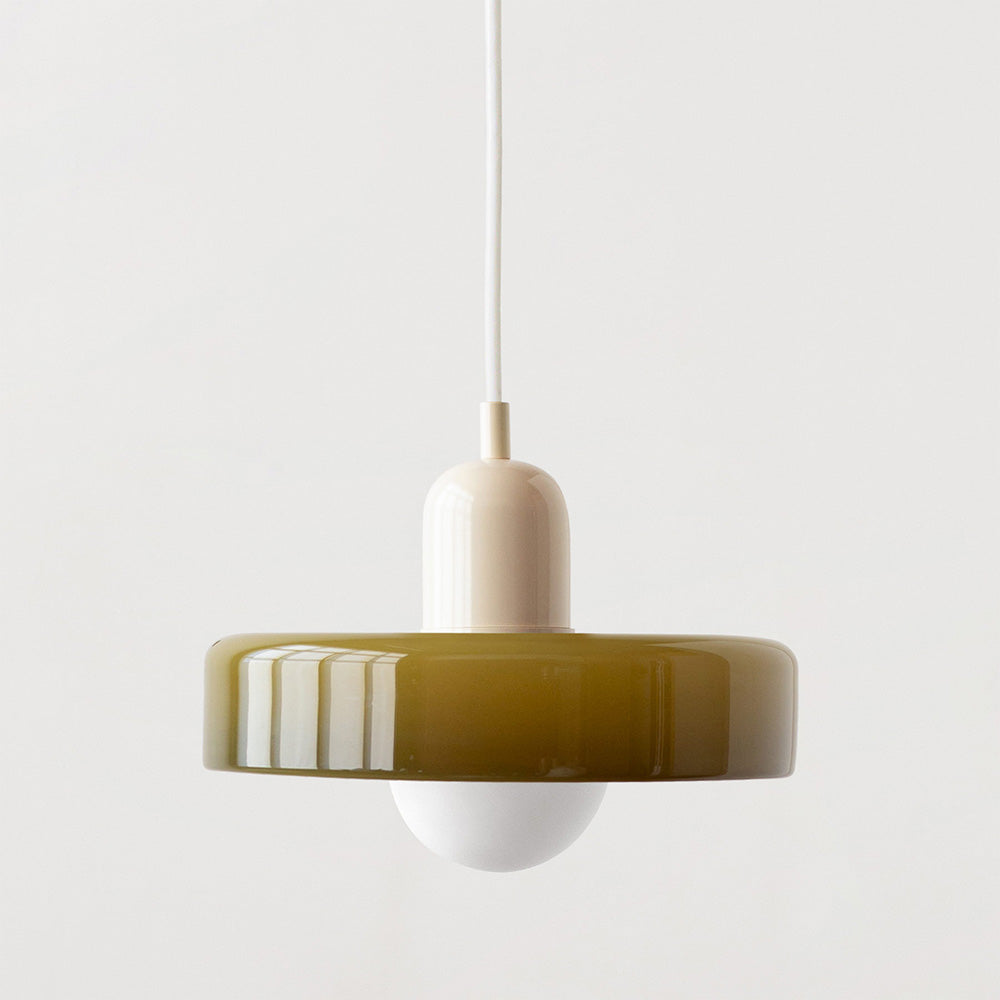 Hængelampe i Farvet Glas Moderne Design 30