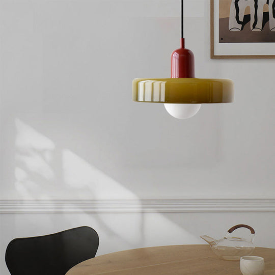 Hængelampe i Farvet Glas Moderne Design 6