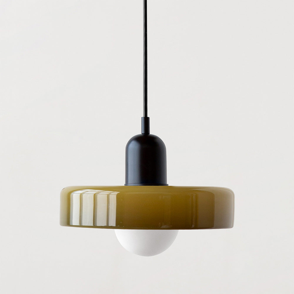 Hængelampe i Farvet Glas Moderne Design 8