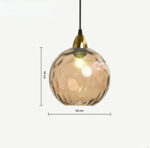 Hængende Lampe i Glaskugle Design Moderne Belysning 10