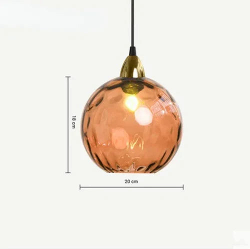 Hængende Lampe i Glaskugle Design Moderne Belysning 5
