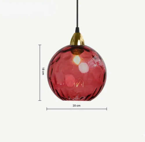 Hængende Lampe i Glaskugle Design Moderne Belysning 7