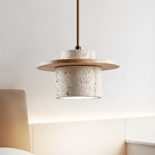 Hængende Lampe i Travertin Design – Unikt og Stilfuldt Belysningsvalg 1