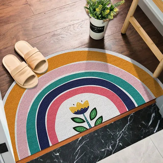 Halvcirkel Dørmåtte med Regnbue- og Vandmelonprint 3