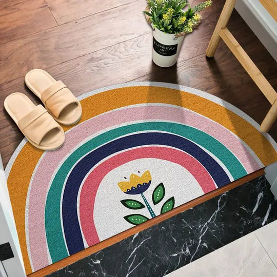 Halvcirkel Dørmåtte med Regnbue- og Vandmelonprint 3