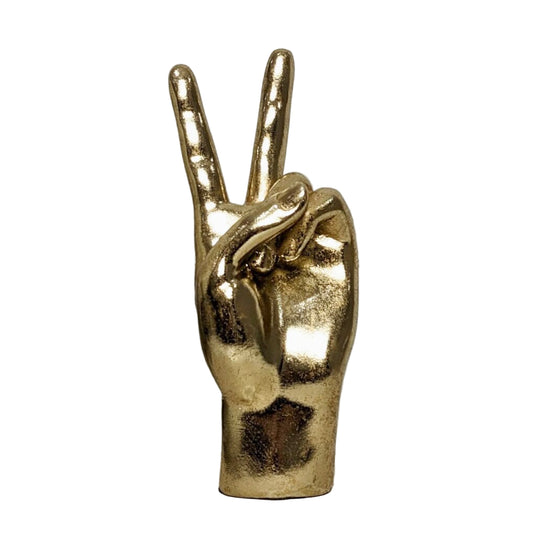 Hånddekoration Guld med Fredssymbol Modern Design 0