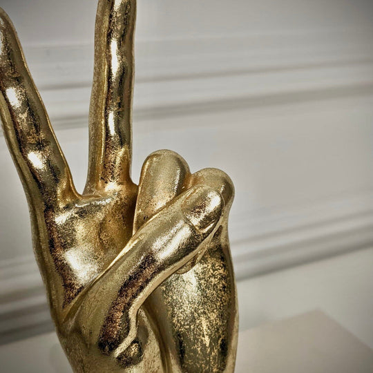 Hånddekoration Guld med Fredssymbol Modern Design 1