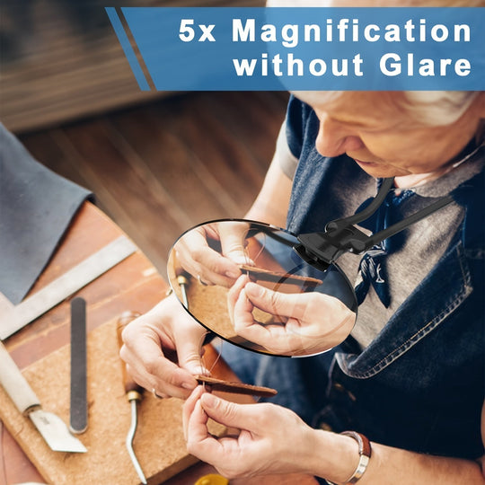 Håndfri Halslupe 5X Justerbar 7