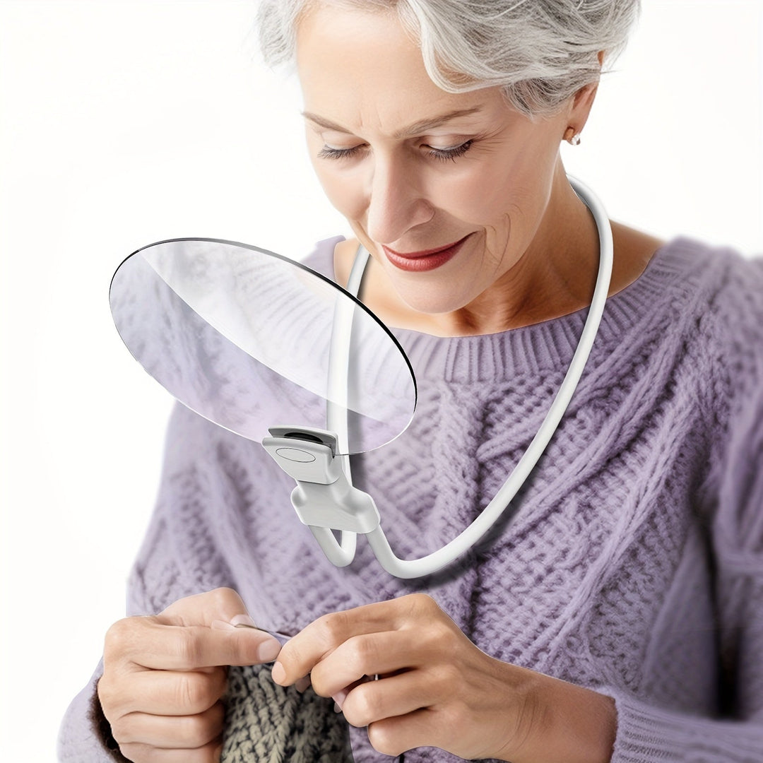 Håndfri Halslupe 5X Justerbar 8