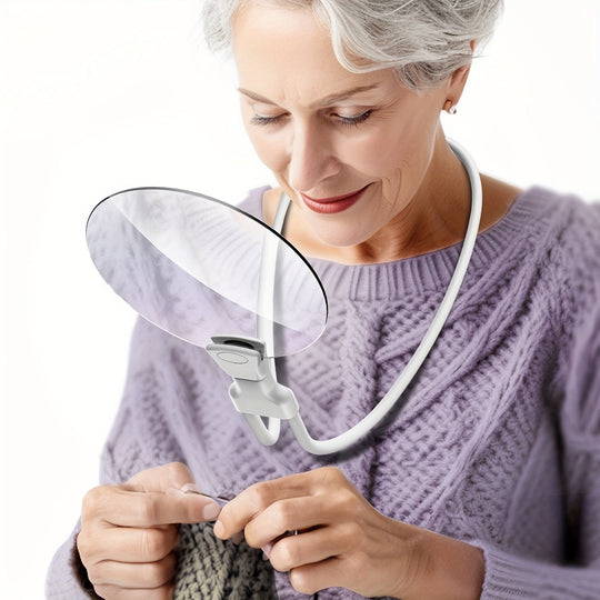 Håndfri Halslupe 5X Justerbar 8