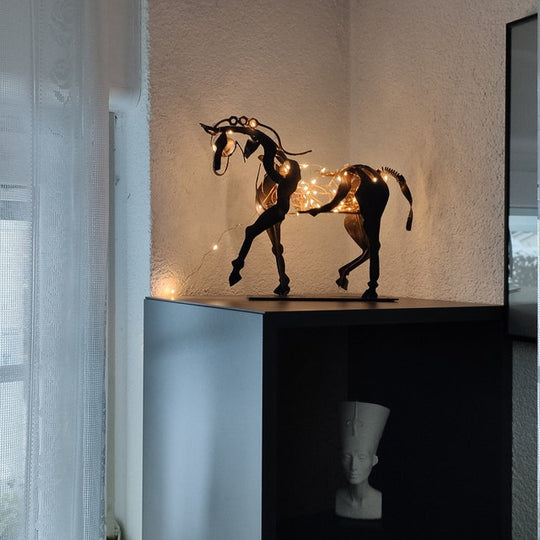 Håndlavet Metal Hestefigur Dekorativ Kunst 2