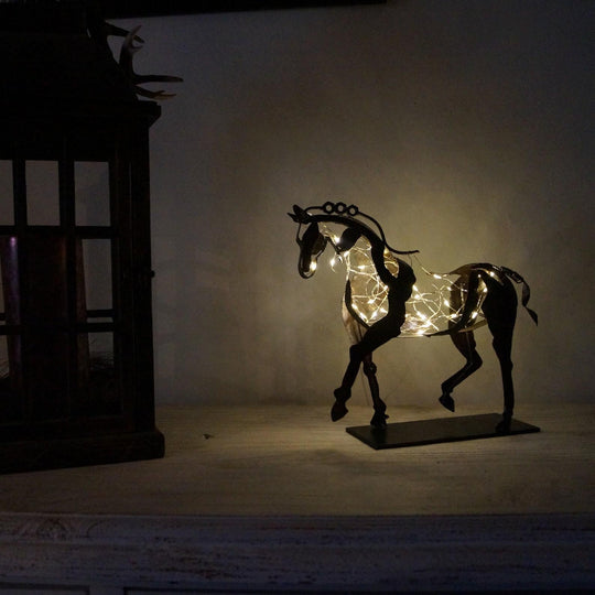 Håndlavet Metal Hestefigur Dekorativ Kunst 3