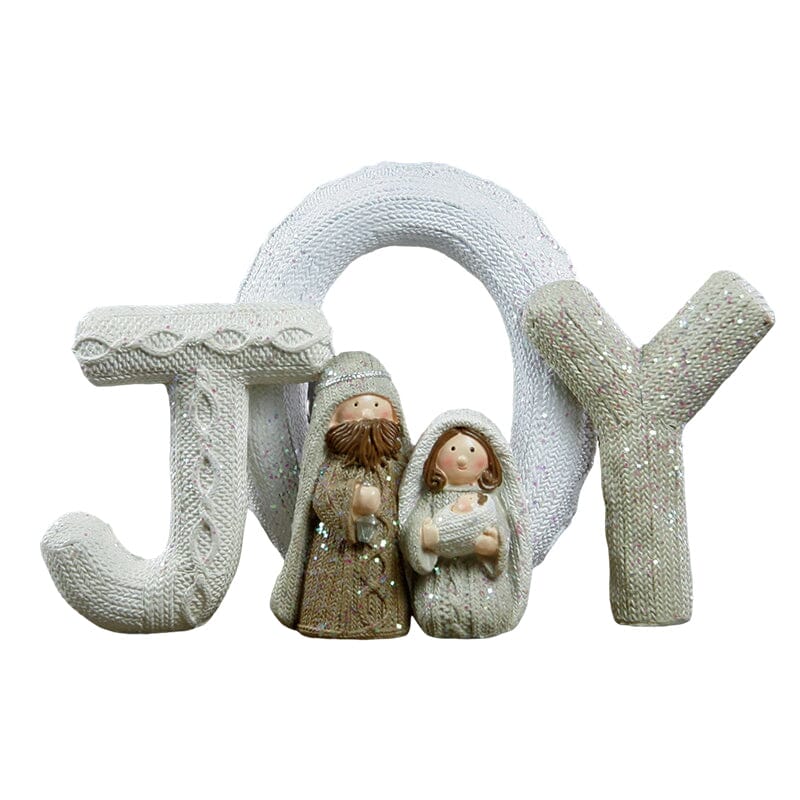 Håndlavet Nativitetsstatue Familie Dekoration 9