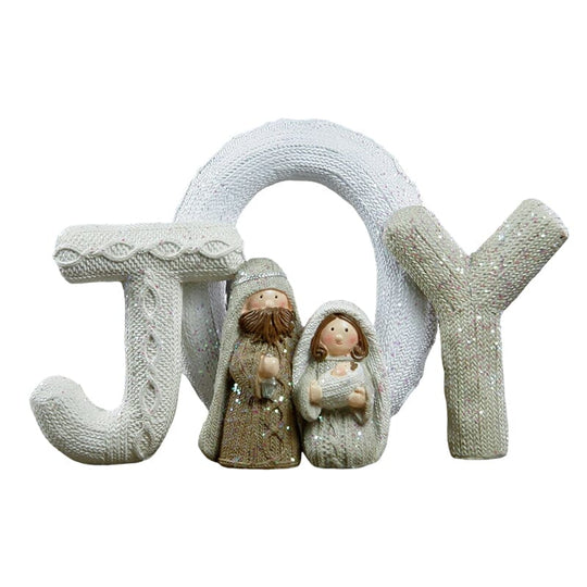 Håndlavet Nativitetsstatue Familie Dekoration 9