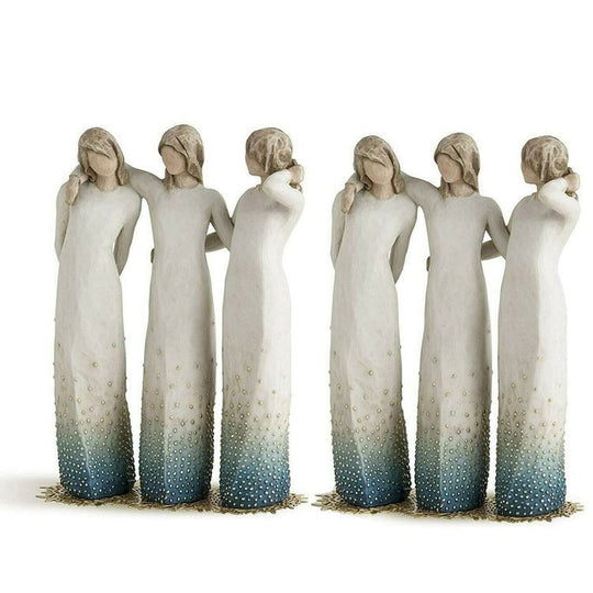 Håndlavet Statue af Søstre - Unik Harpiksgave 6