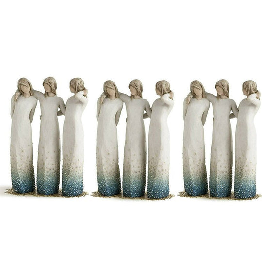 Håndlavet Statue af Søstre - Unik Harpiksgave 7