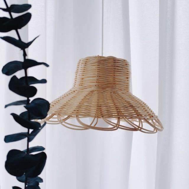 Håndvævet Rattan Loftslampe - Naturlig Hængende Belysning 6