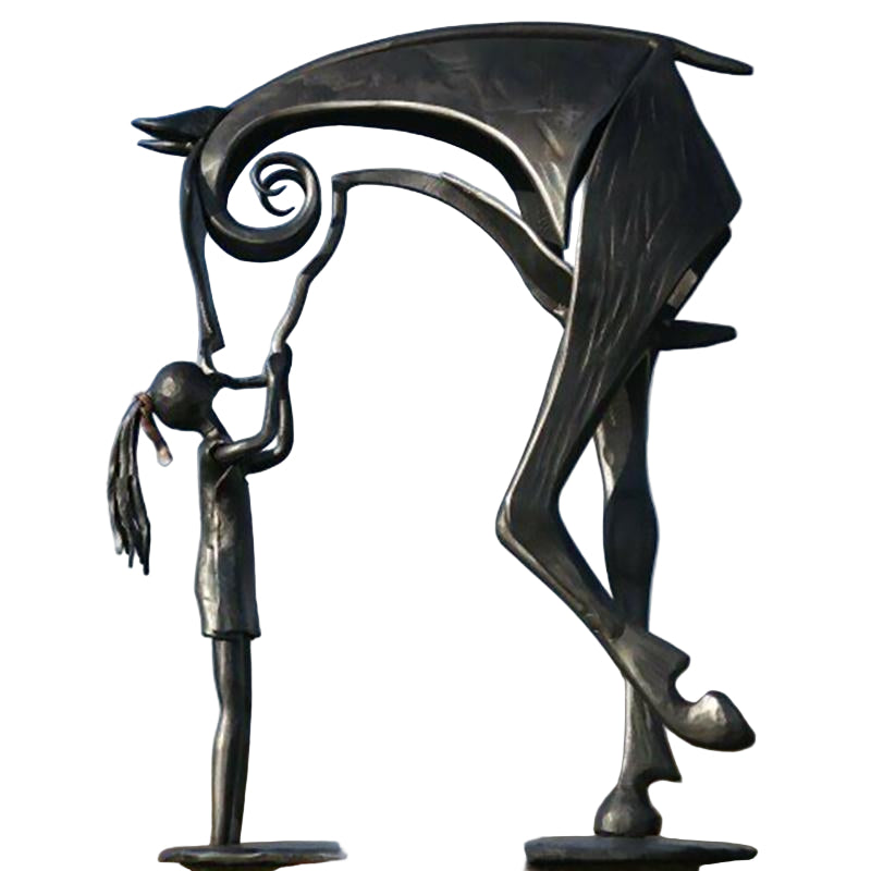 Havehesteskulptur i Metal til Udendørs Brug 0