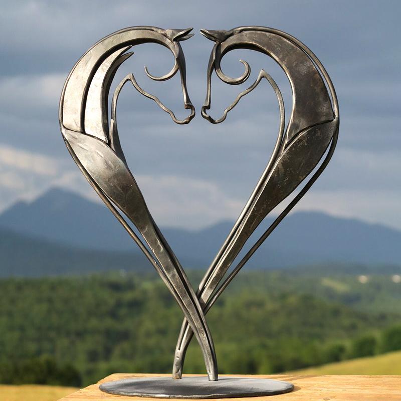 Havehesteskulptur i Metal til Udendørs Brug 3