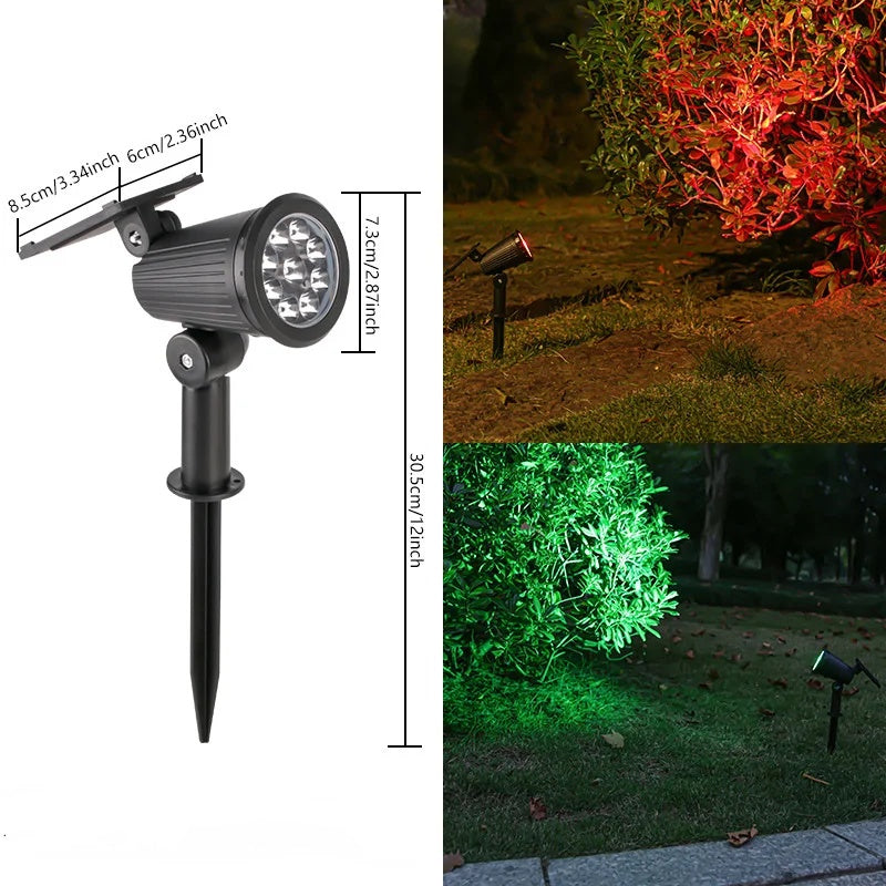 Havelampe Solcelle LumaSpot Med 9 LED-Farver Justerbar Til Have Terrasse Sti 6