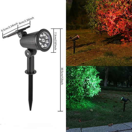 Havelampe Solcelle LumaSpot Med 9 LED-Farver Justerbar Til Have Terrasse Sti 6