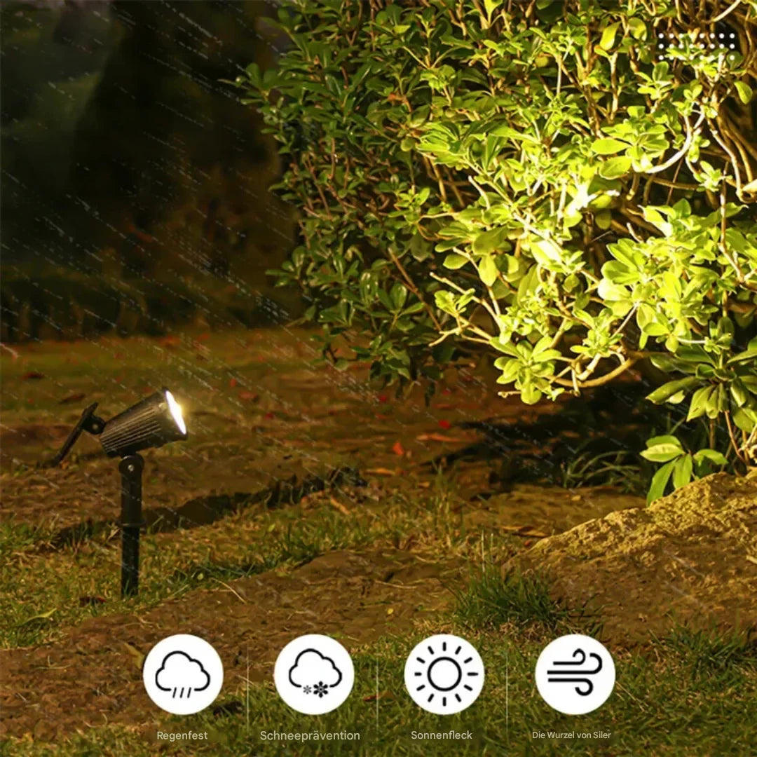 Havelampe Solcelle LumaSpot Med 9 LED-Farver Justerbar Til Have Terrasse Sti 7