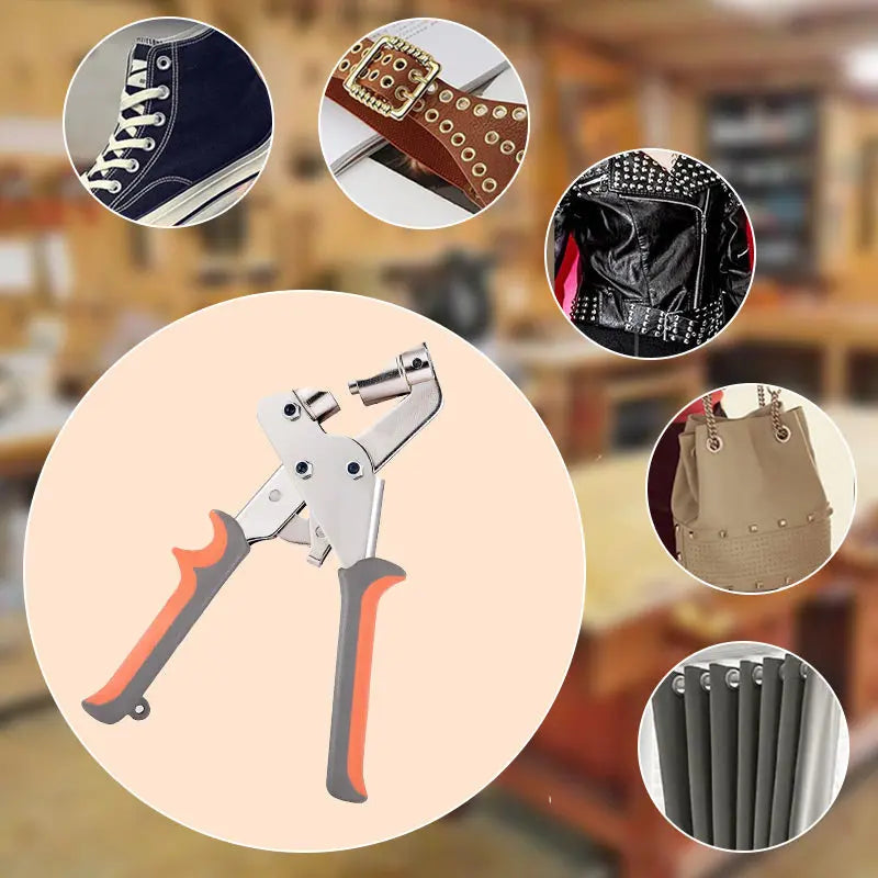 Heavy Duty Eyelet Punch Tool med 100 Sejlringe 1