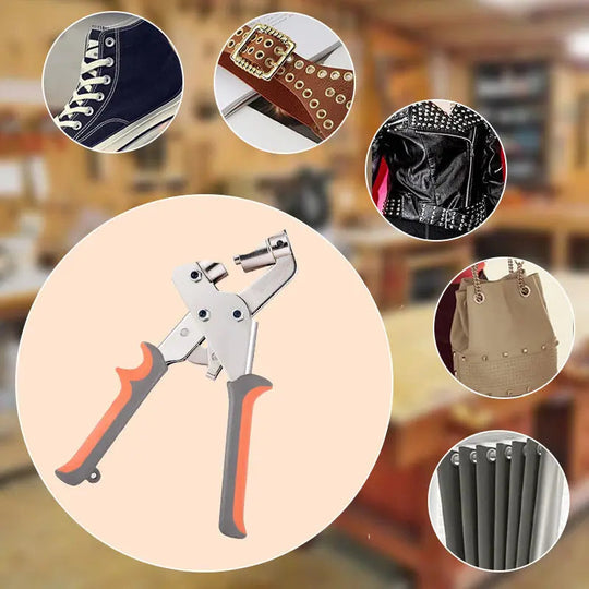 Heavy Duty Eyelet Punch Tool med 100 Sejlringe 1