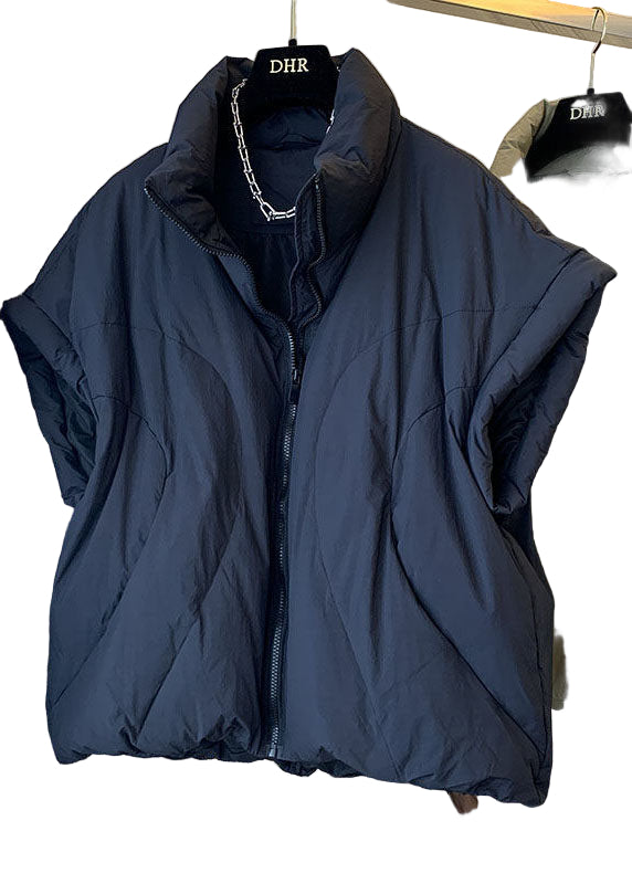 Herre Ærmeløs Dunvest med Rullekrave 0