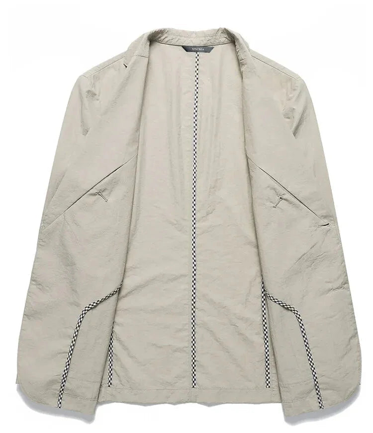 Herre Blazer Jakke i Linned Klassisk Stil - Moderne Skræddersyet Pasform til Formelle og Afslappede Anledninger 7