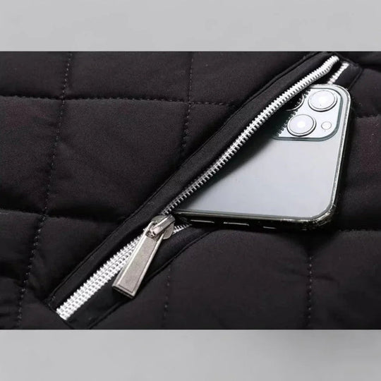 Herre Bomber Jakke Diamant-tekstureret Med Fleece-foring 3