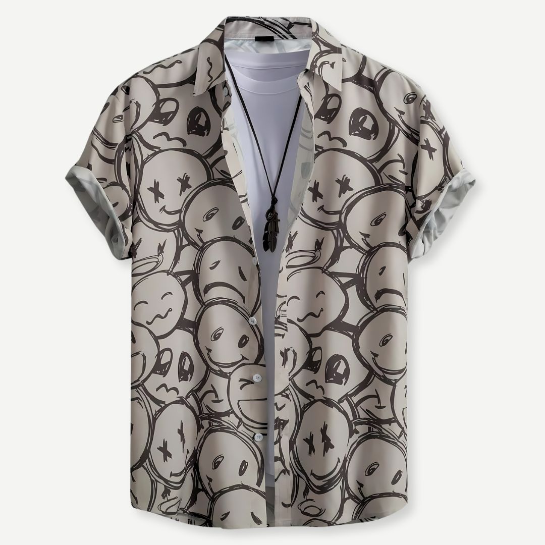 Herre Button-Up Skjorte Letvægts Materiale 1
