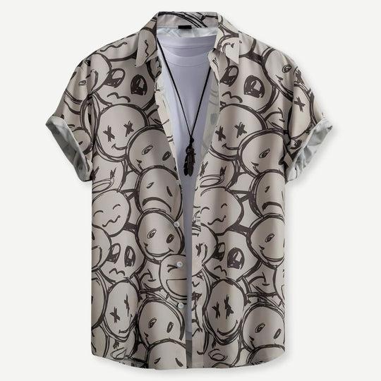Herre Button-Up Skjorte Letvægts Materiale 1