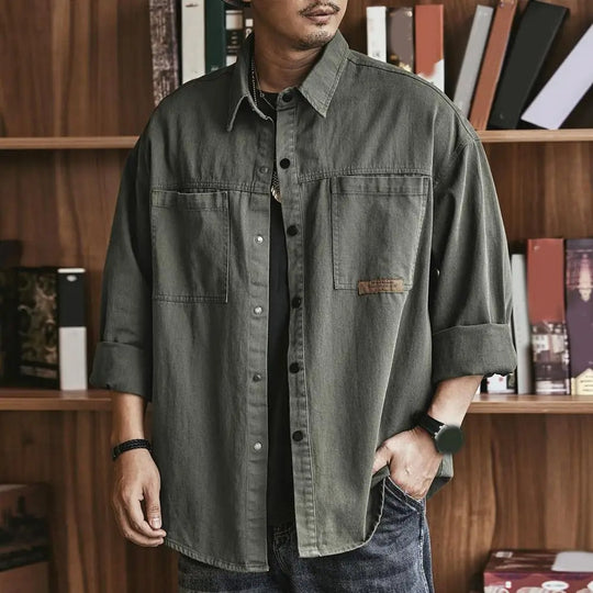 Herre Button-Up Skjorte Vintage Stil 2