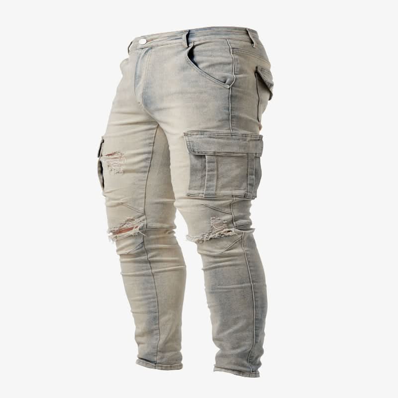 Herre Cargo Jeans Slim Fit Design 4