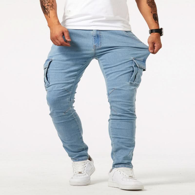 Herre Cargo Jeans Slim Fit Design 8