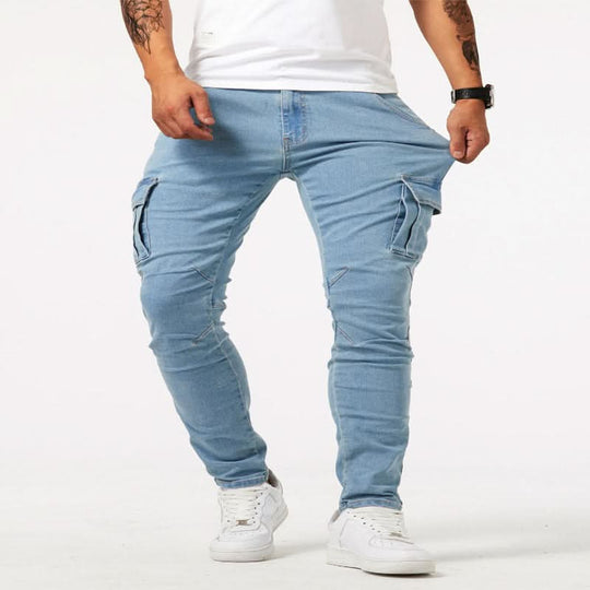 Herre Cargo Jeans Slim Fit Design 8