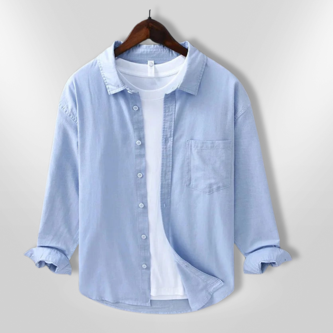 Herre Chemise Casual Let Åndbar Blødt Stof 0