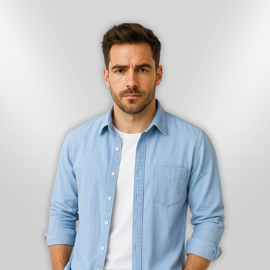 Herre Chemise Casual Let Åndbar Blødt Stof 1