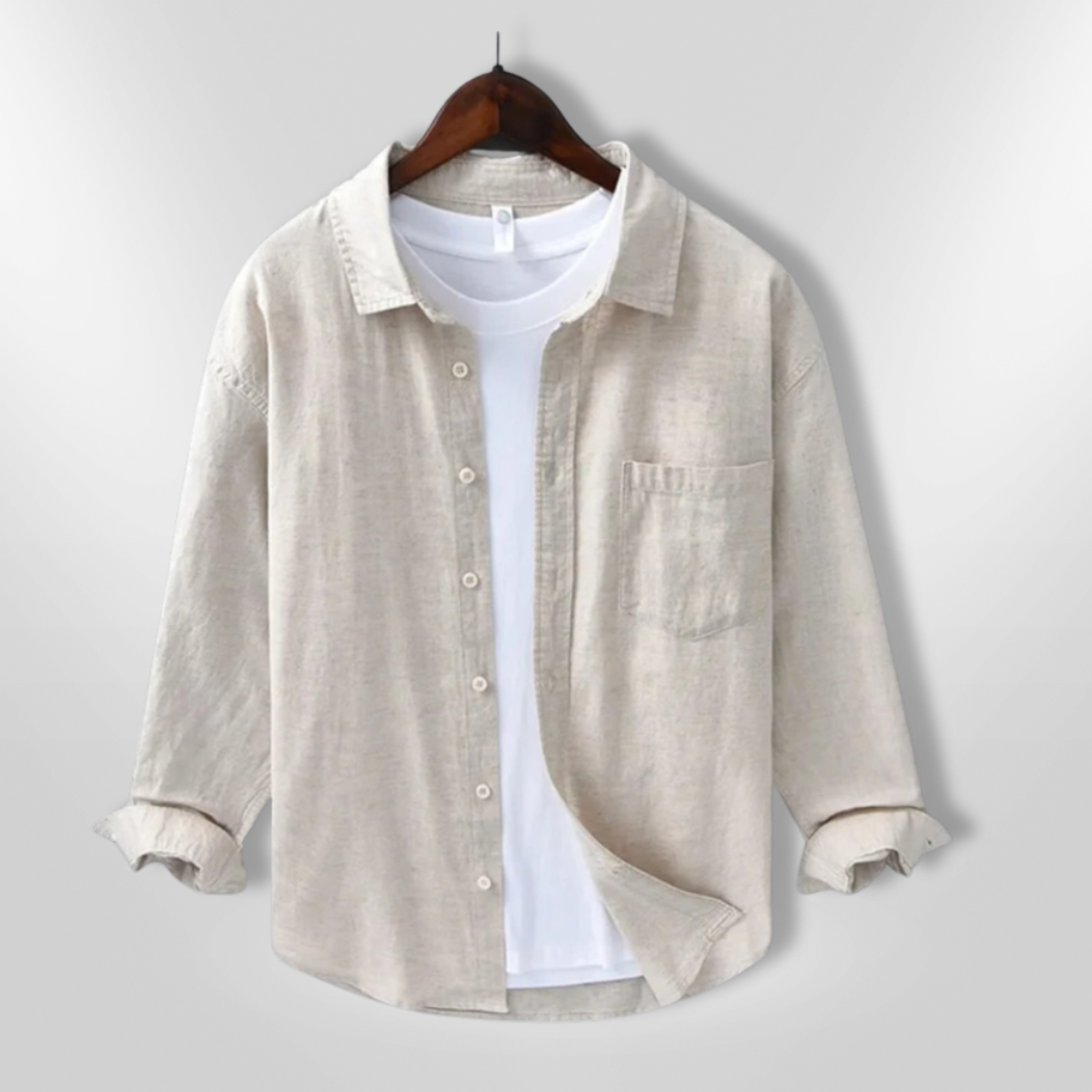 Herre Chemise Casual Let Åndbar Blødt Stof 2
