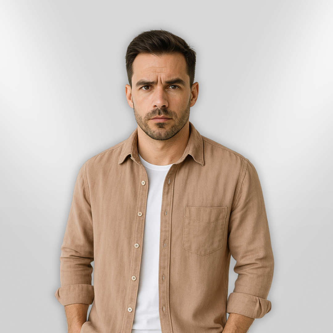 Herre Chemise Casual Let Åndbar Blødt Stof 5