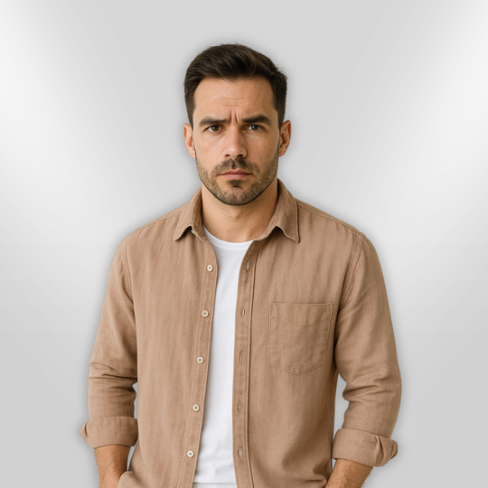 Herre Chemise Casual Let Åndbar Blødt Stof 5