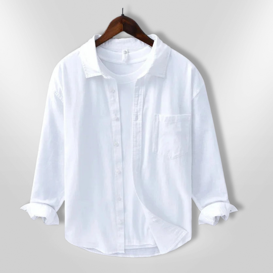 Herre Chemise Casual Let Åndbar Blødt Stof 6