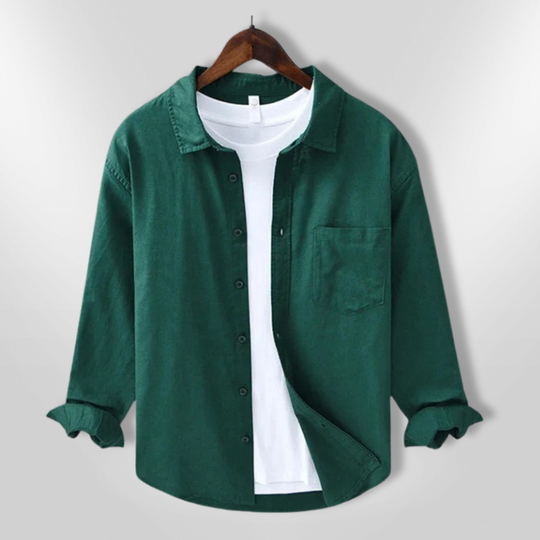 Herre Chemise Casual Let Åndbar Blødt Stof 8